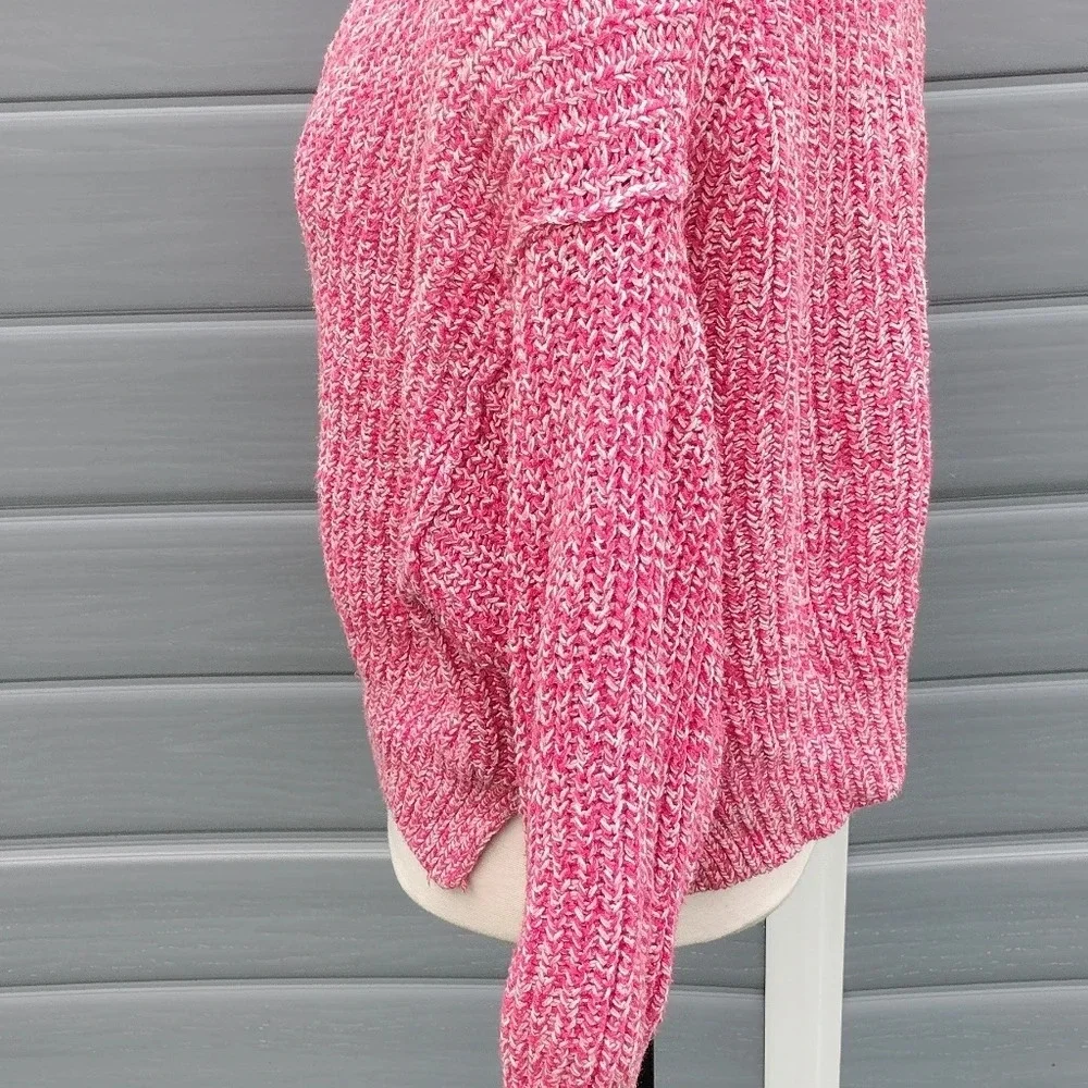 Free People Love This City Collared Sweater XS Pink